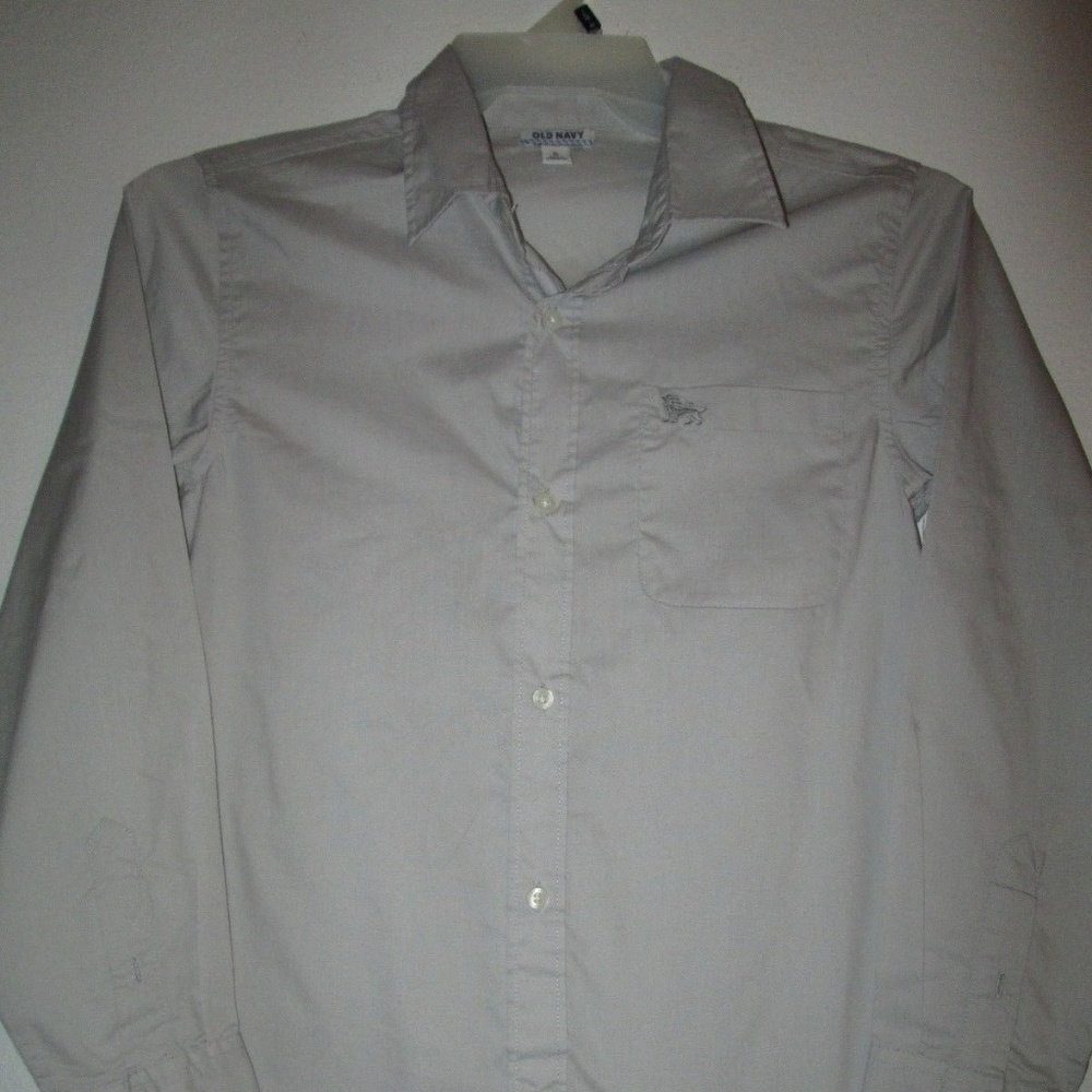 Old Navy Boys Long Sleeve Gray Shirt Extra Large